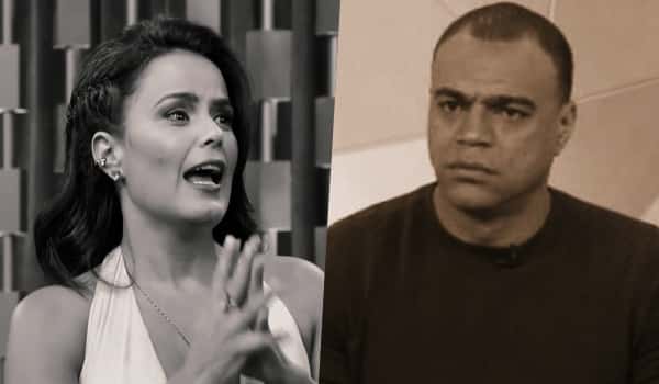 Denílson e Luciele Di Camargo fizeram nova brincadeira (Foto: Reprodução)