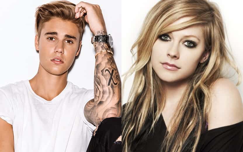 justin bieber e avril lavigne