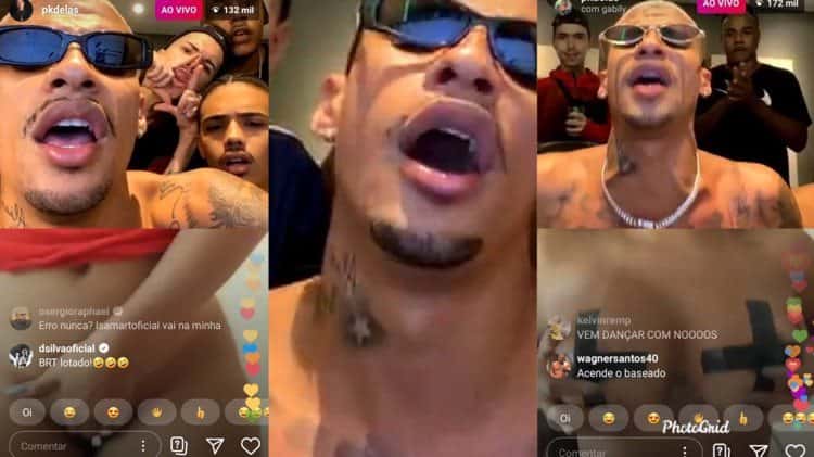 Lives Proibidonas invadem a madrugada com muito funk e sexo, PK Delas é um dos perfis mais procurados para esse tipo de evento (Imagem: Instagram)