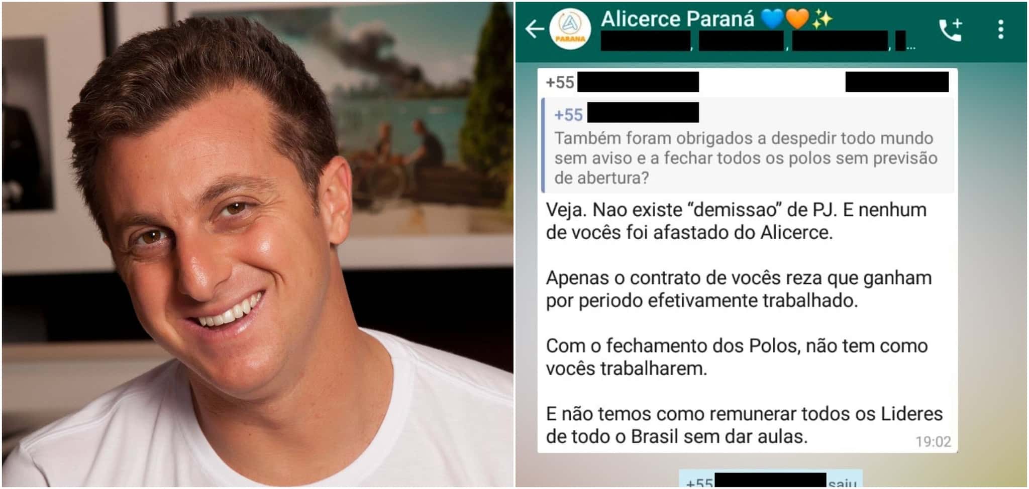 Startup que tem Luciano Huck como sócio fez demissão em massa por WhatsApp (Reprodução)