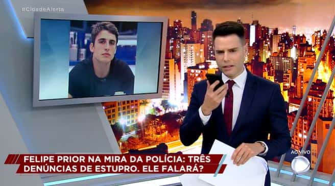 Luiz Bacci perseguiu Felipe Prior (Foto: Reprodução/Record)