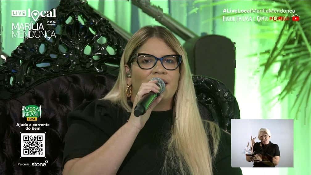 A live da cantora Marília Mendonça repercutiu nas redes sociais - Foto: Reprodução