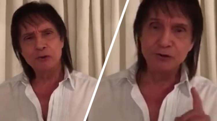 Roberto Carlos ressurge após muito tempo e deixa mensagem importante aos fãs: "Fiquem em Casa" (Montagem: TV Foco)