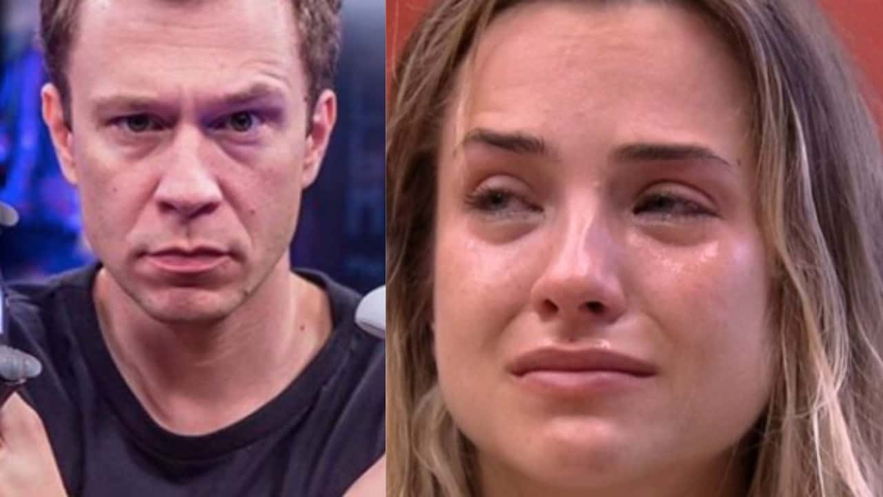 Tiago Leifert se irritou com Gabi Martins (Foto: Reprodução/TV Globo/Montagem TV Foco)