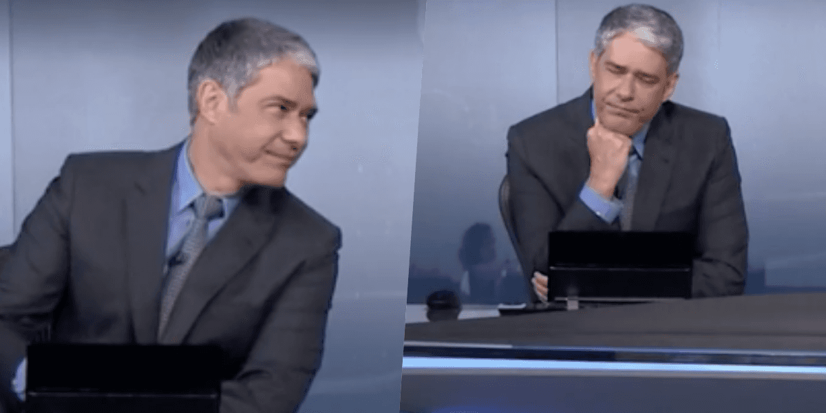 William Bonner ficou mexido com reportagem no JN (Foto montagem: TV Foco)