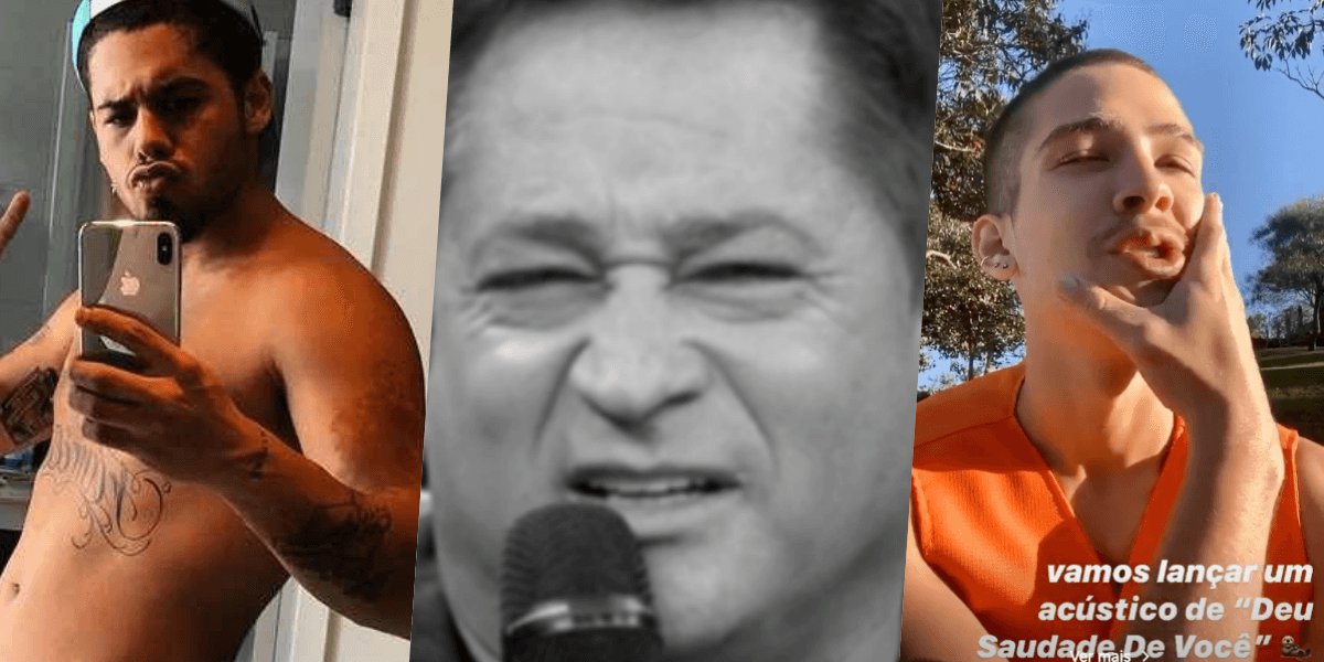 Leonardo viu os filhos Zé Felipe e João Guilherme darem o que falar nos últimos dias (Foto montagem: TV Foco)