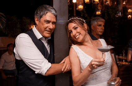 William Bonner e Natasha Dantas em seu casamento (Foto: reprodução/Instagram)