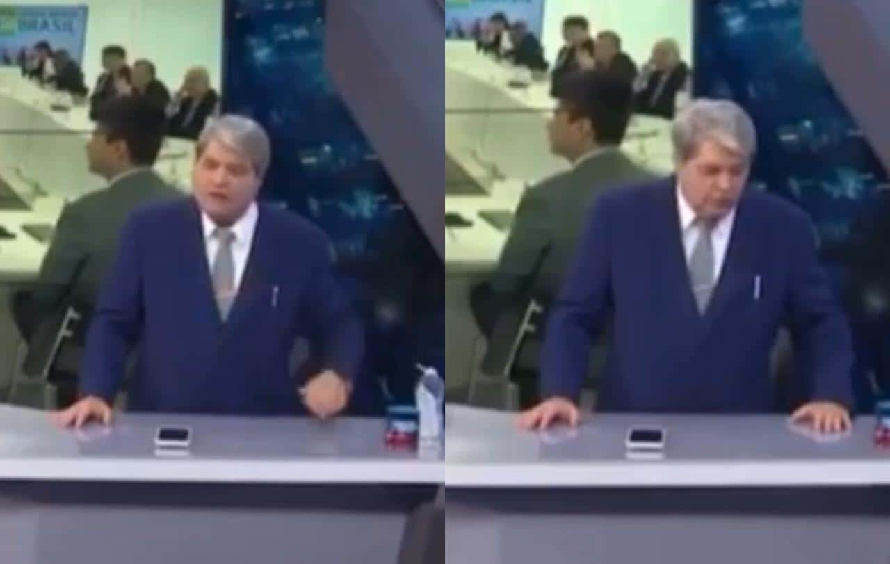 O público ficou surpreso ao ver Datena sendo exposto em rede nacional (Foto: Reprodução / Band)
