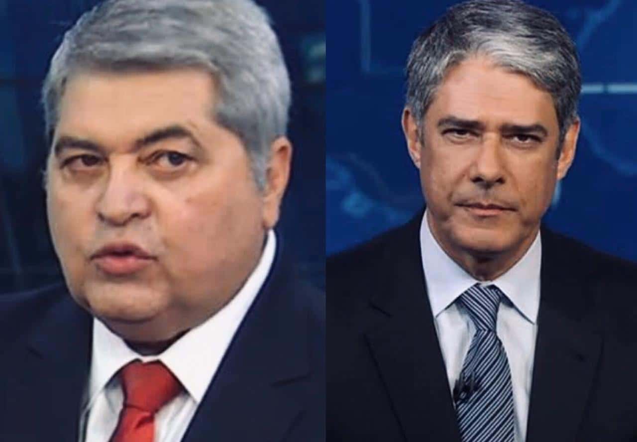 José Luiz Datena, da Band, e William Bonner, da Globo, viraram alvos de fanáticos políticos (Foto: Reprodução)