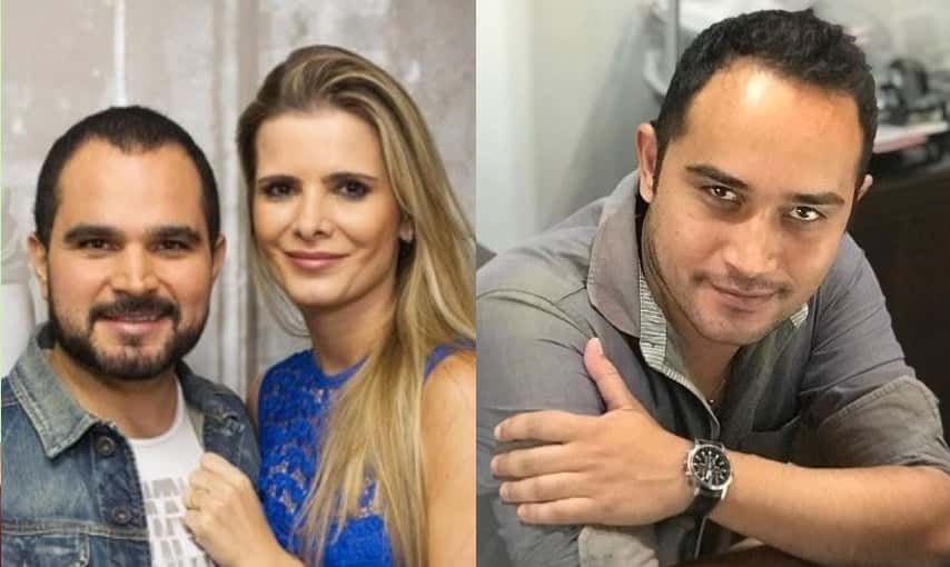 Flavia Camargo ignorou filho mais velho de Luciano Camargo, Wesley Loyola, via rede social (Foto: Montagem)
