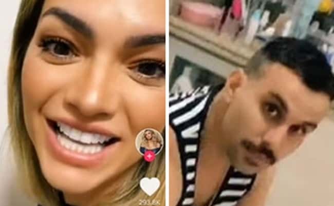 Kelly Key exibiu o marido em privada (Foto: Montagem/TV Foco)