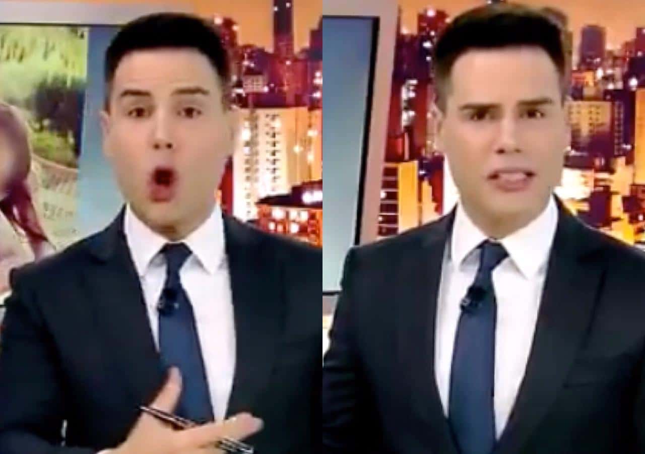 O apresentador Luiz Bacci se revoltou ao expor o caso "Bel Para Meninas" (Foto: reprodução/Record)