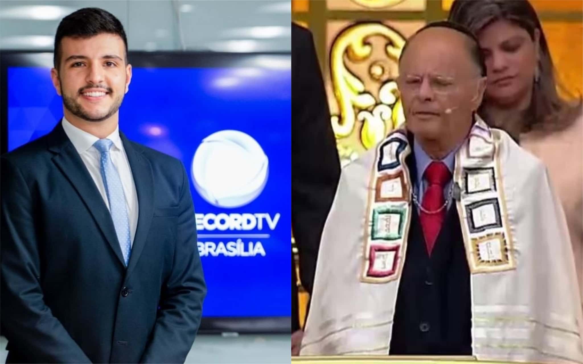 Matheus Ribeiro e Edir Macedo, dono da Record (Foto: Divulgação)