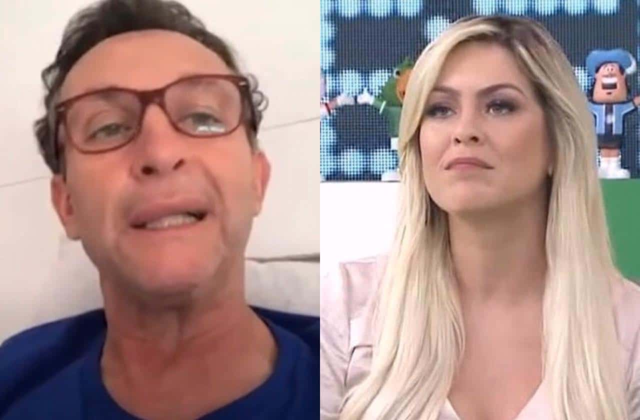 O comentarista da Band, Neto, não tem uma boa relação com a musa Renata Fan (Foto: Reprodução)