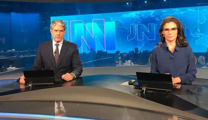 Renata Vasconcellos e William Bonner são comandantes do Jornal Nacional (Foto: Reprodução)