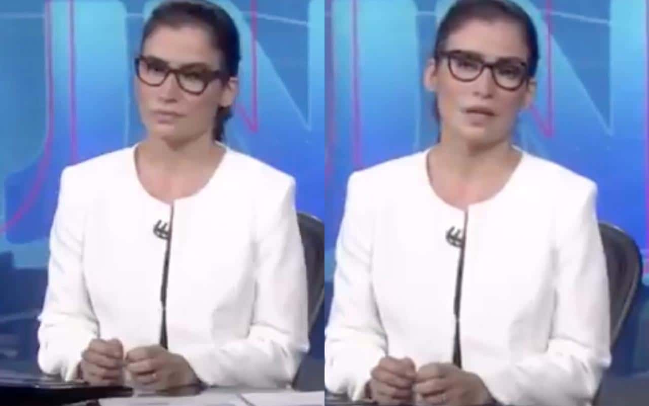 A âncora do Jornal Nacional, Renata Vasconcellos, noticiou que Jair Bolsonaro continua defendendo o uso da cloroquina (Foto: Reprodução)