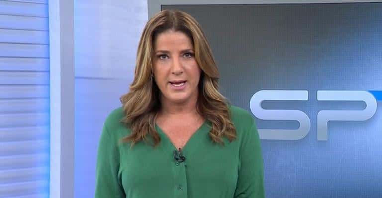 Christiane no comando do SP1, na Globo - Foto: Reprodução / Globo