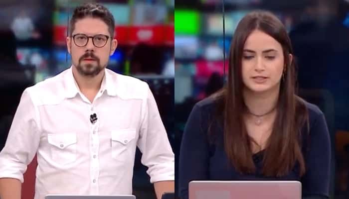 Phelipe Siani pediu aumento ao vivo na CNN Brasil e deixou Mari Palma constrangida (Foto: Reprodução/CNN Brasil)