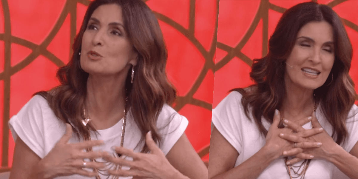 Fátima Bernardes, ao vivo, não escondeu realidade e acabou envolvendo o ex-marido (Foto montagem: TV Foco)