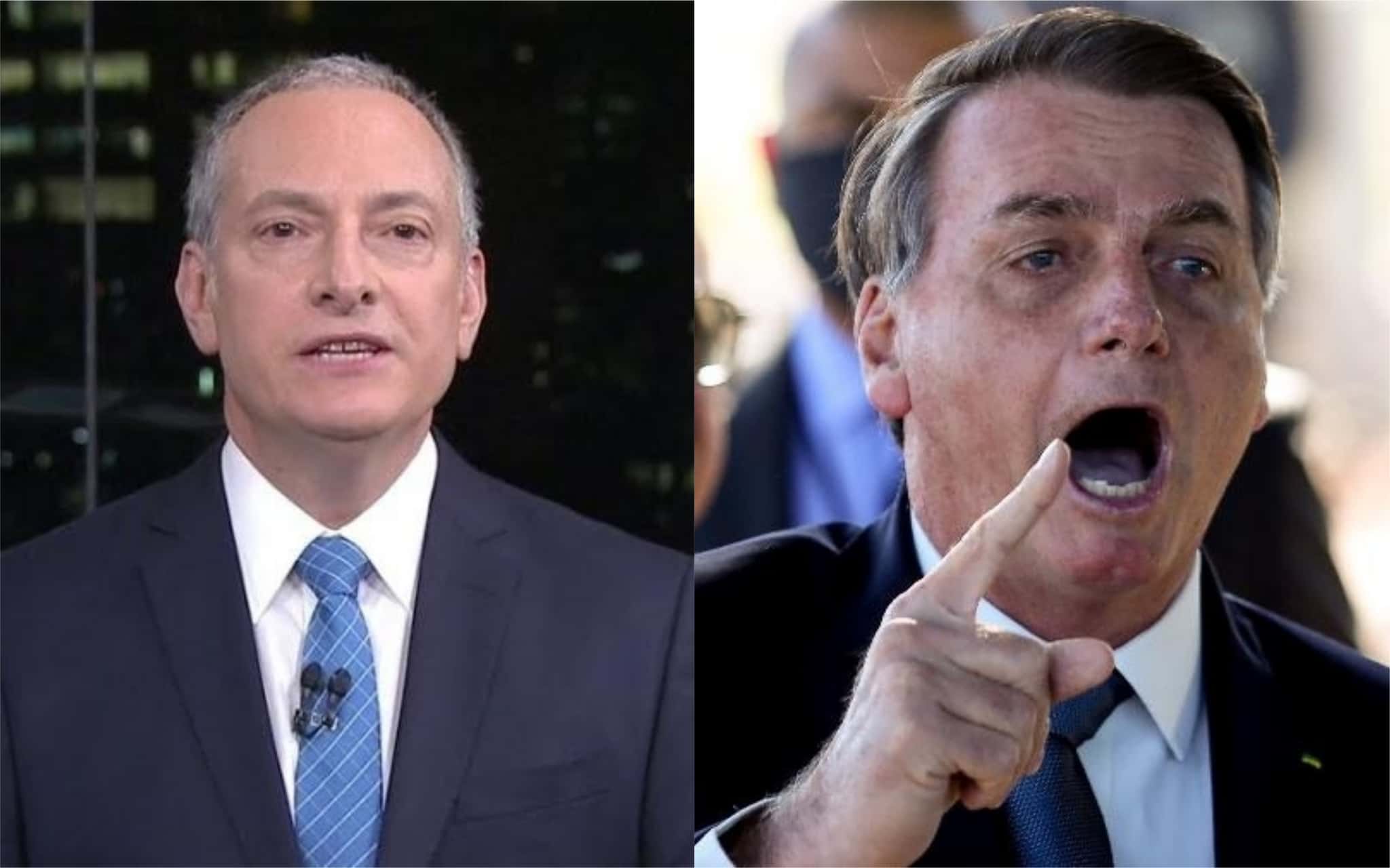 Jornalista da GloboNews perdeu a paciência com Bolsonaro ao vivo (Foto: Montagem / TV Foco)