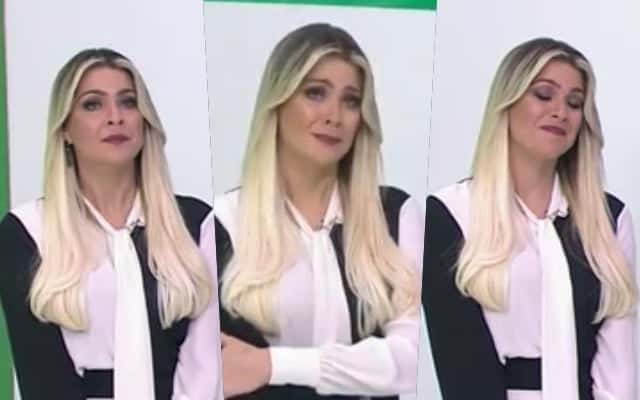 Renata Fan chorou ao vivo no Jogo Aberto (Foto: Reprodução)