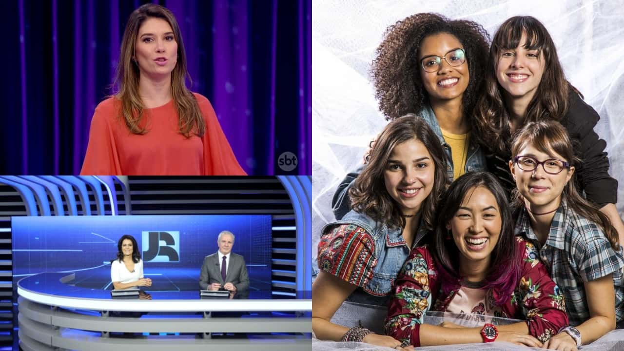 Malhação: Viva a Diferença, Jornal da Record e Roda a Roda Jequiti foram destaques de audiência (Foto: Reprodução/SBT/Globo/Record)