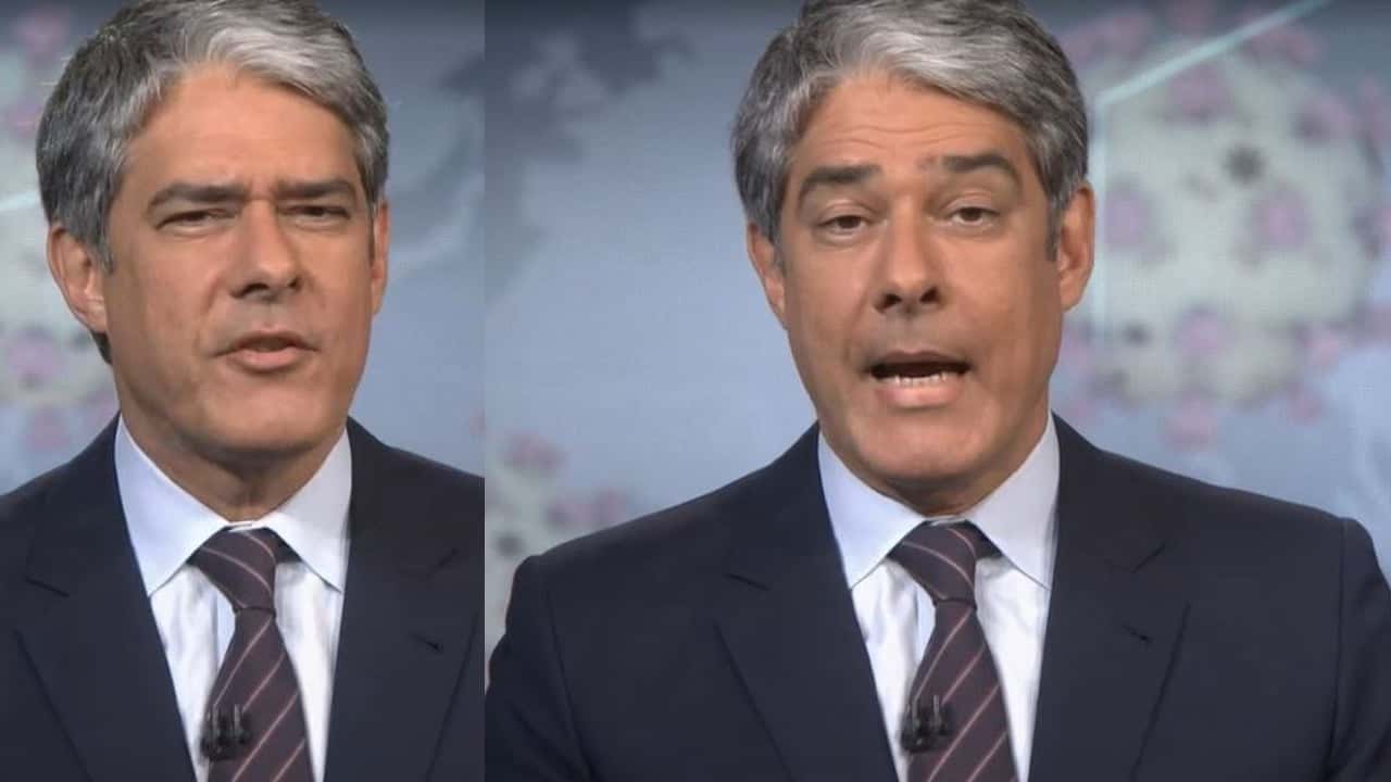 William Bonner quebrou o protocolo no Jornal Nacional (Foto: Reprodução/TV Globo)