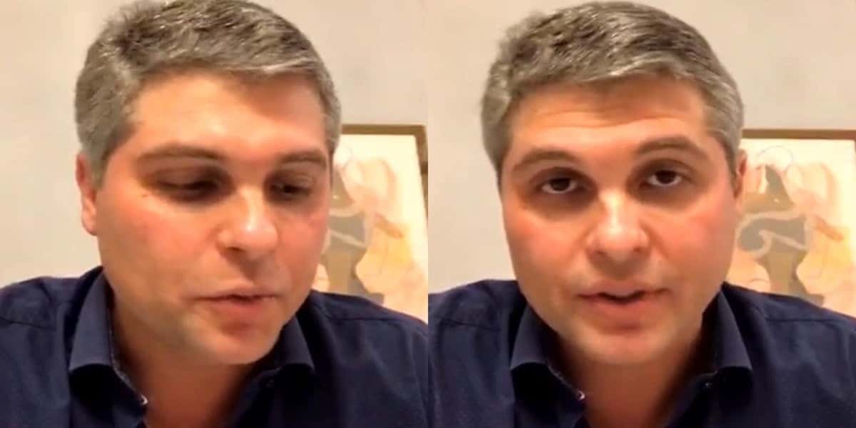 Joel Datena participou de uma live no perfil de Felipeh Campos (Foto: Reprodução / Instagram)