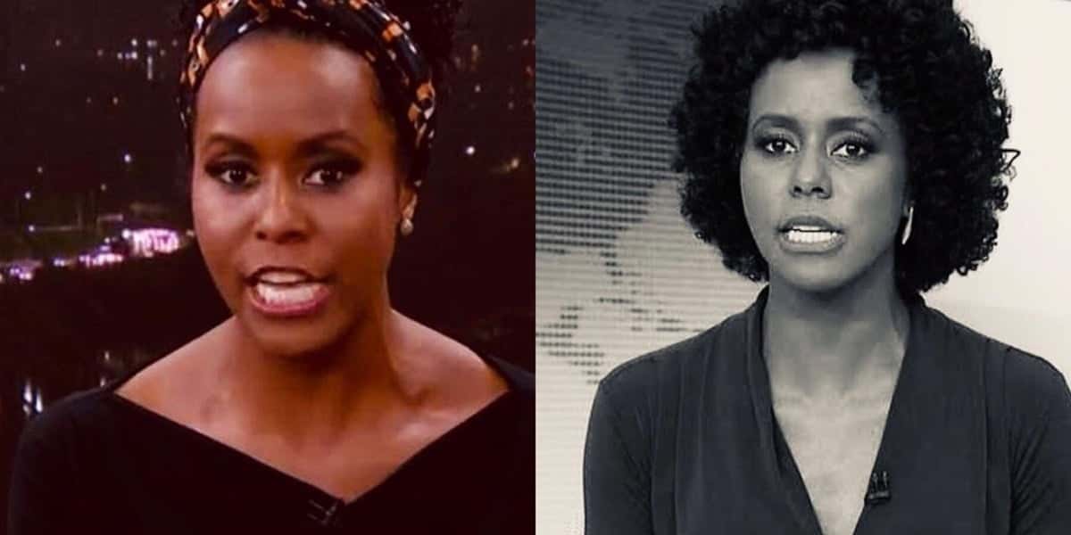 Maju Coutinho apresenta o Jornal Hoje na Globo (Foto: Reprodução)