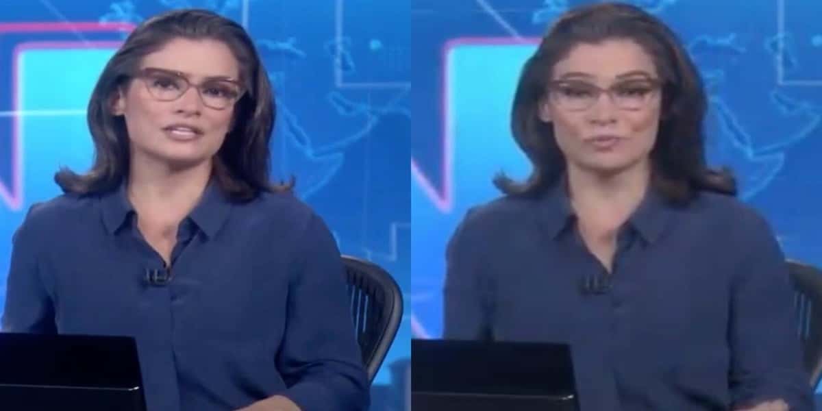 Renata Vasconcellos passou por um verdadeiro susto após um homem invadir a sede da TV Globo no Rio de Janeiro (Foto: Reprodução)