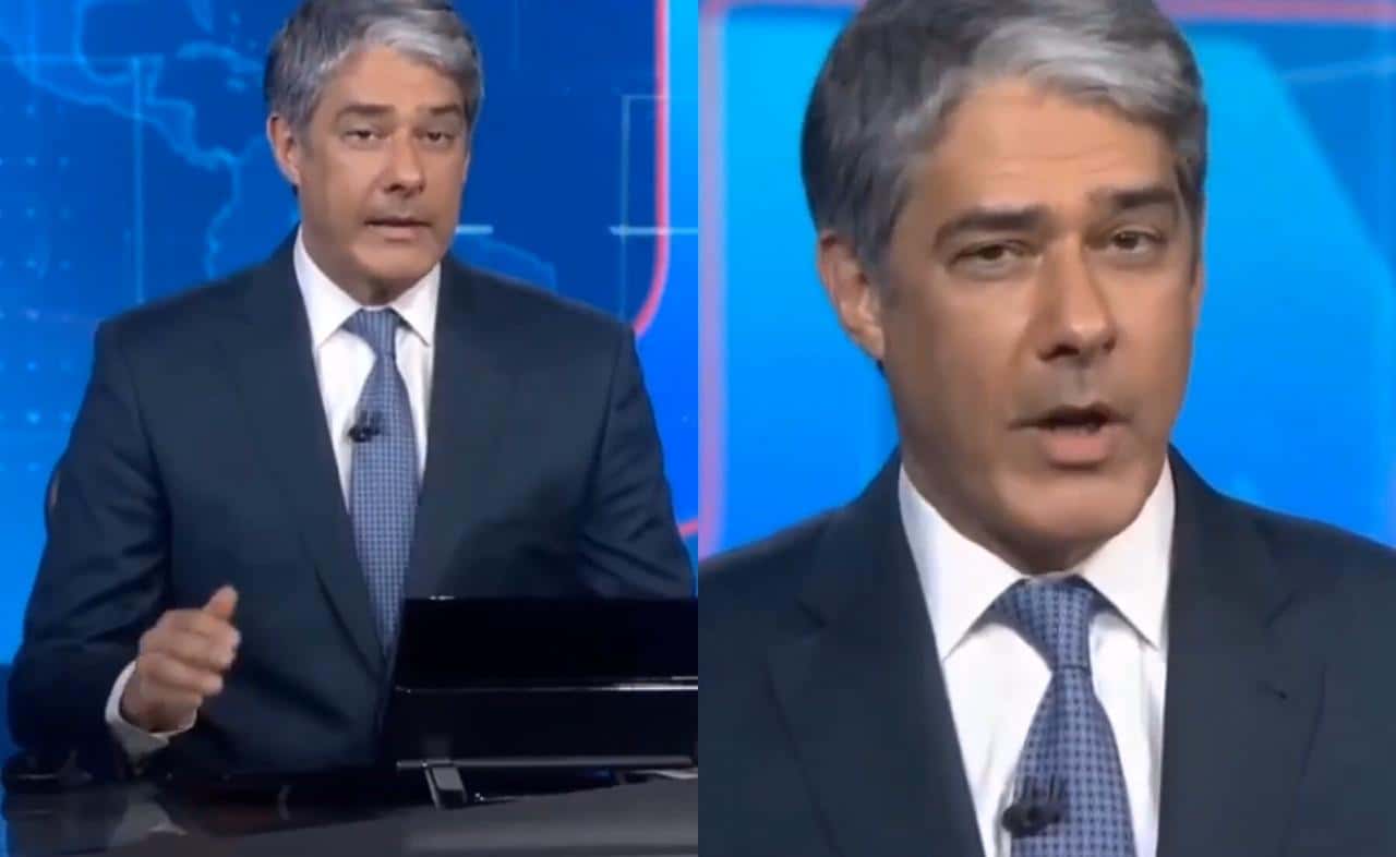 William Bonner tem sofrido com os ataques em decorrência da polarização política no país (Foto: reprodução/TV Globo)