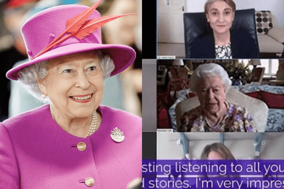 Aos 94 anos, rainha Elizabeth II participa de primeira chamada de vídeo (Foto: Reprodução)