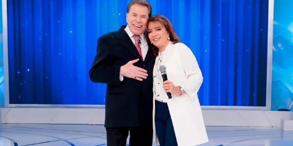 Silvio Santos e Íris Abravanel (Foto: Reprodução/SBT)