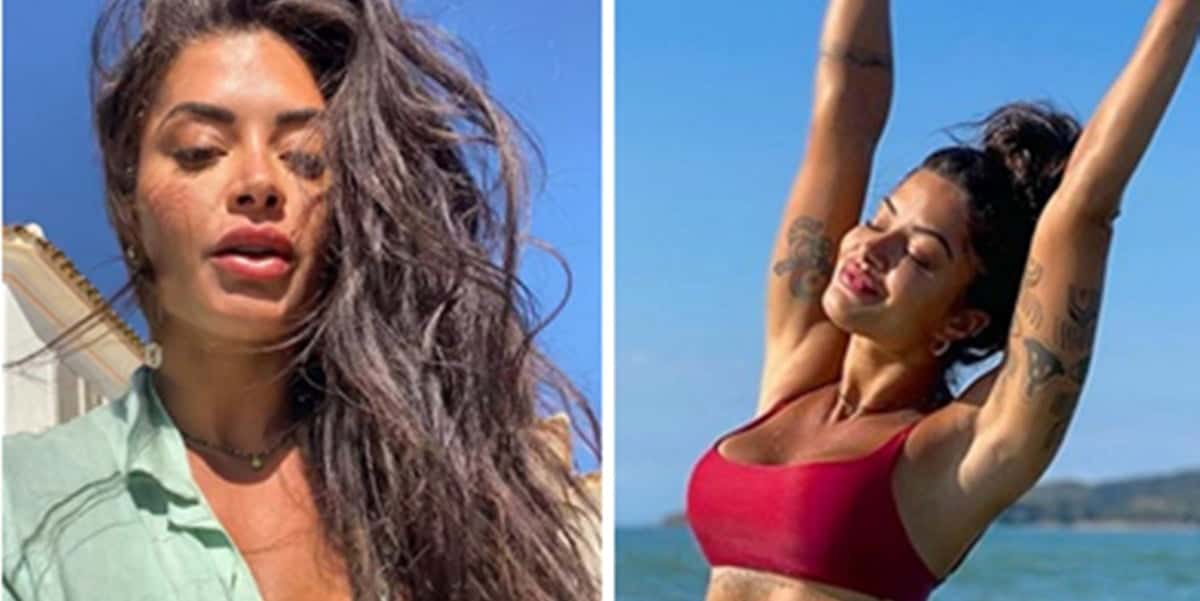 Aline Riscado apareceu em fotos ousadas no Instagram (Foto: Montagem/TV Foco)
