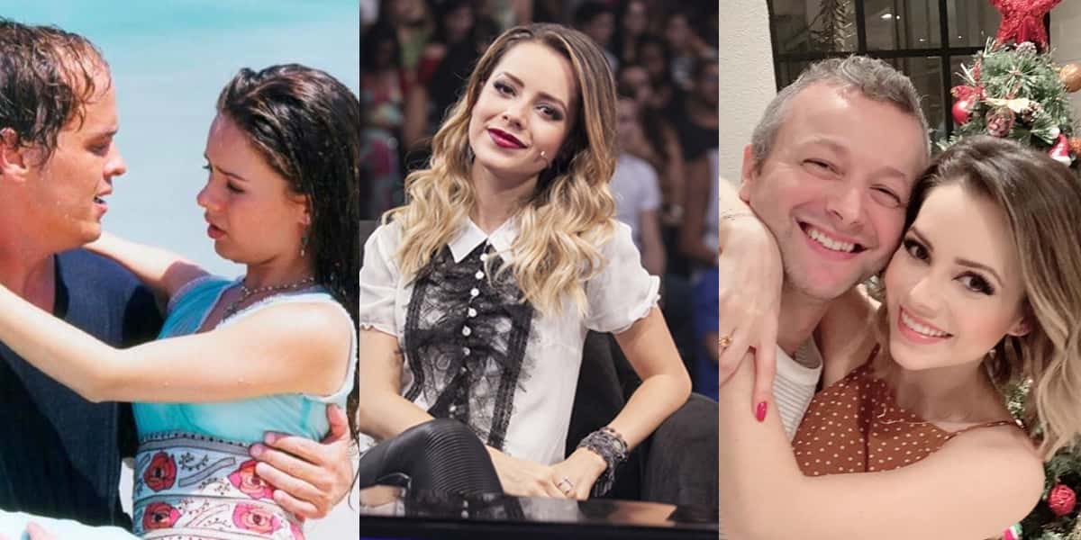 Sandy com marido e em "Estrela Guia" (Foto reprodução/montagem)