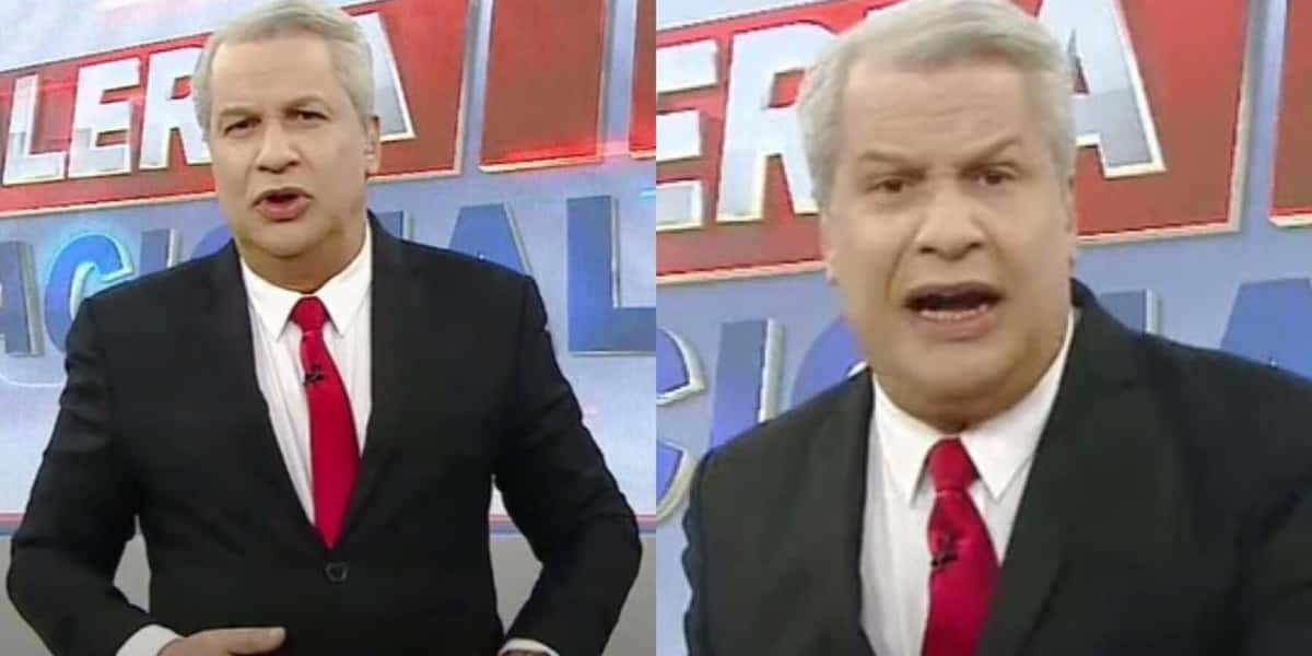 Sikêra Jr revelou que está com o pé quebrado, mas conseguiu apresentar o Alerta Nacional normalmente (Foto: Reprodução)