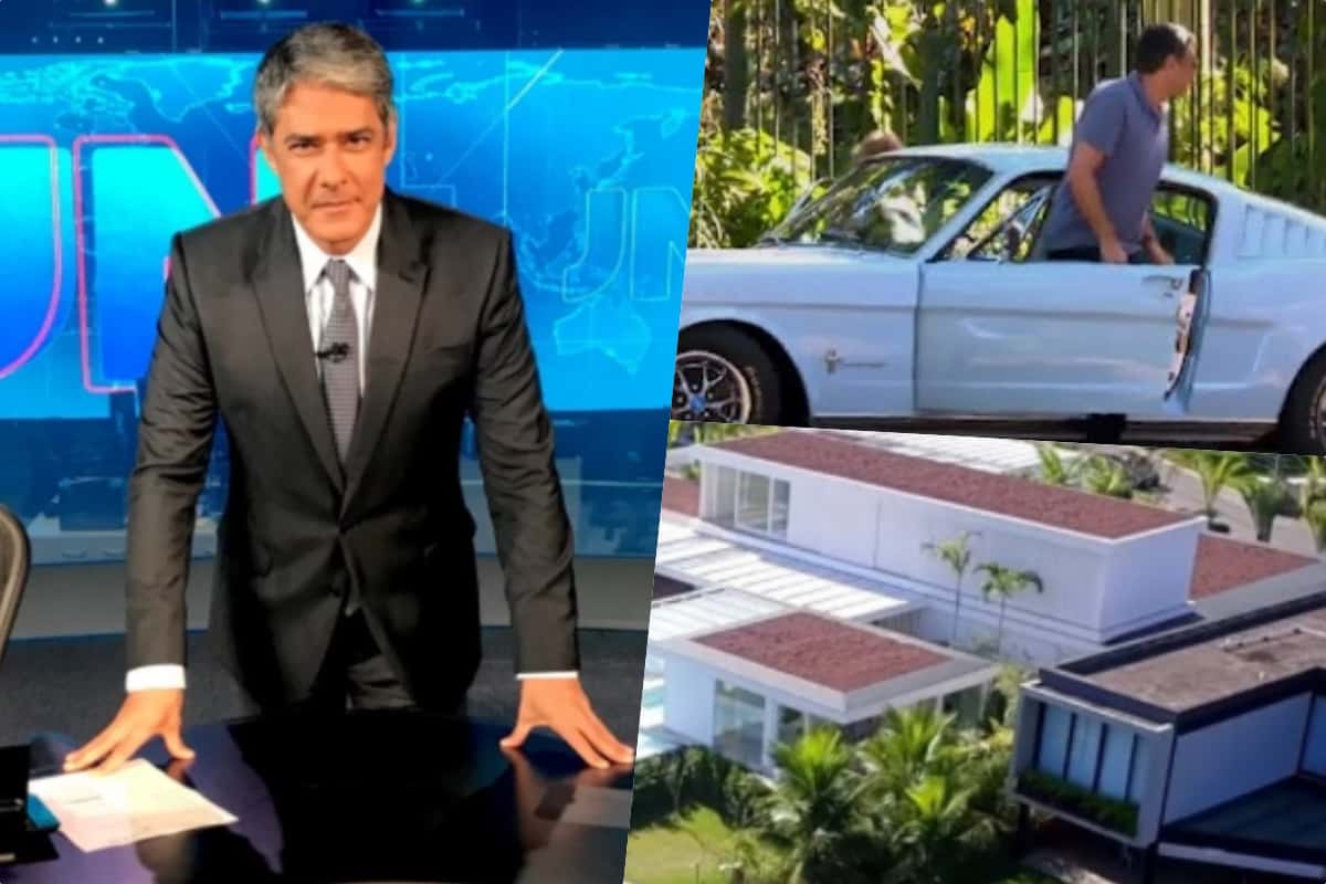 William Bonner, que apresenta o Jornal Nacional na Globo, tem um patrimônio chocante (Foto montagem)