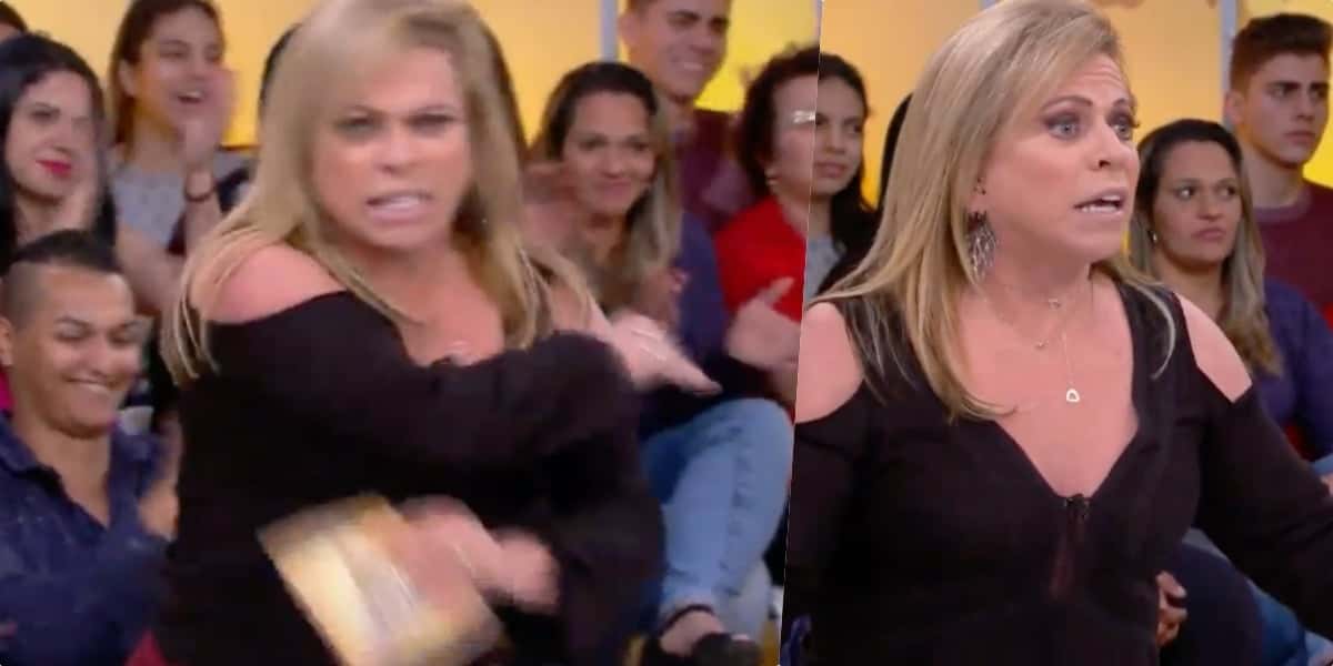 Christina Rocha, ao vivo, no Casos de Família, perdeu as estribeira com convidado (Foto montagem)