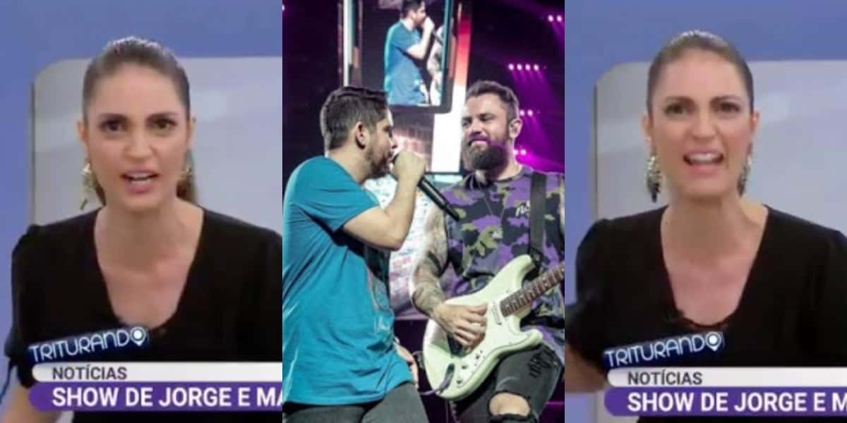Chris Flores detonou as pessoas que compareceram ao show de Jorge e Mateus (Fotos: Reprodução/SBT/Divulgação)