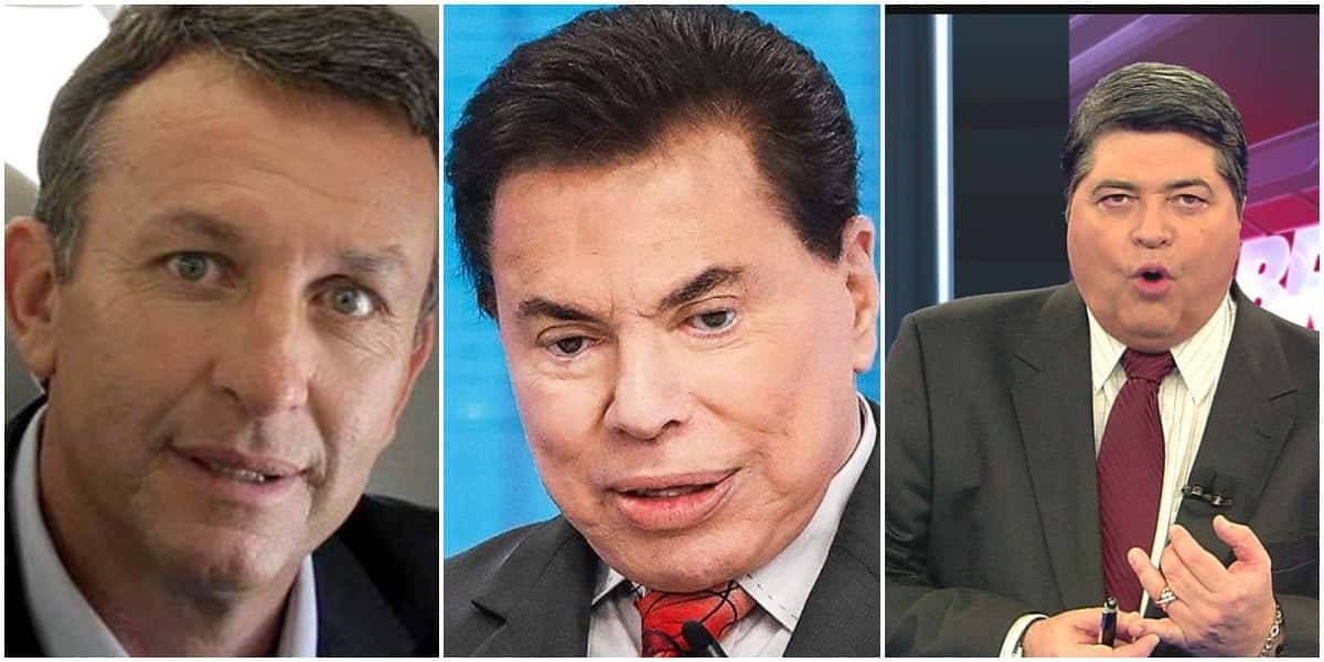 Os apresentadores Neto, Datena e Silvio Santos (Reprodução)