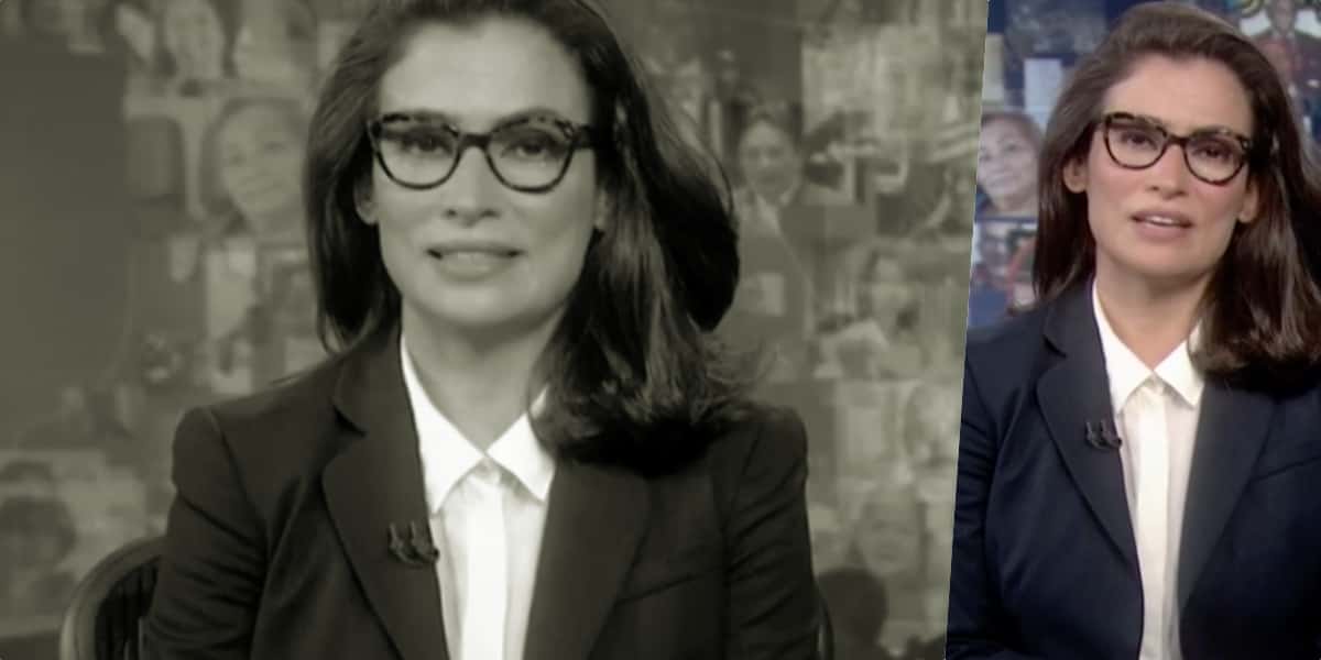 Renata Vasconcellos, âncora do Jornal Nacional da Globo ficou emocionada (Foto montagem)