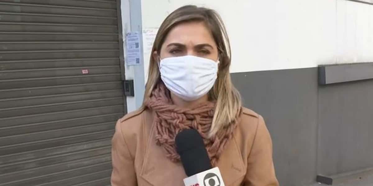 Homem invadiu link ao vivo da Globo durante reportagem no Bom Dia Brasil (Foto: Reprodução)