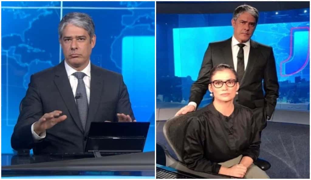 William Bonner e Renata apresentam o Jornal Nacional na Globo (Foto: reprodução/Globoplay)