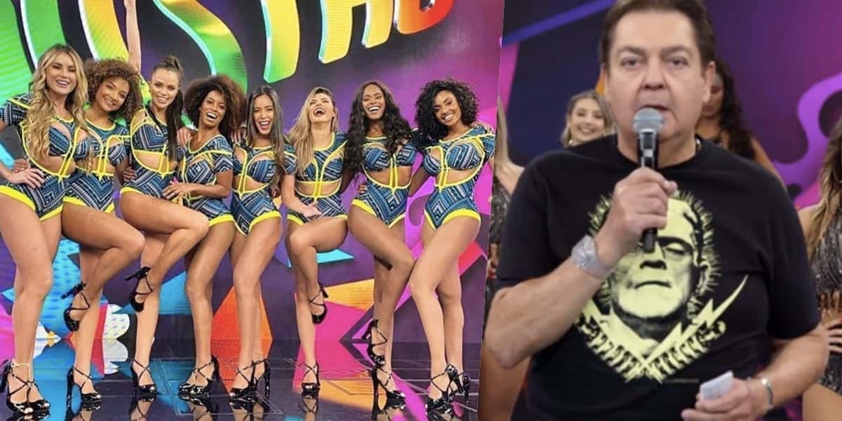 Faustão detém de um grande time de bailarinas (Foto: montagem)