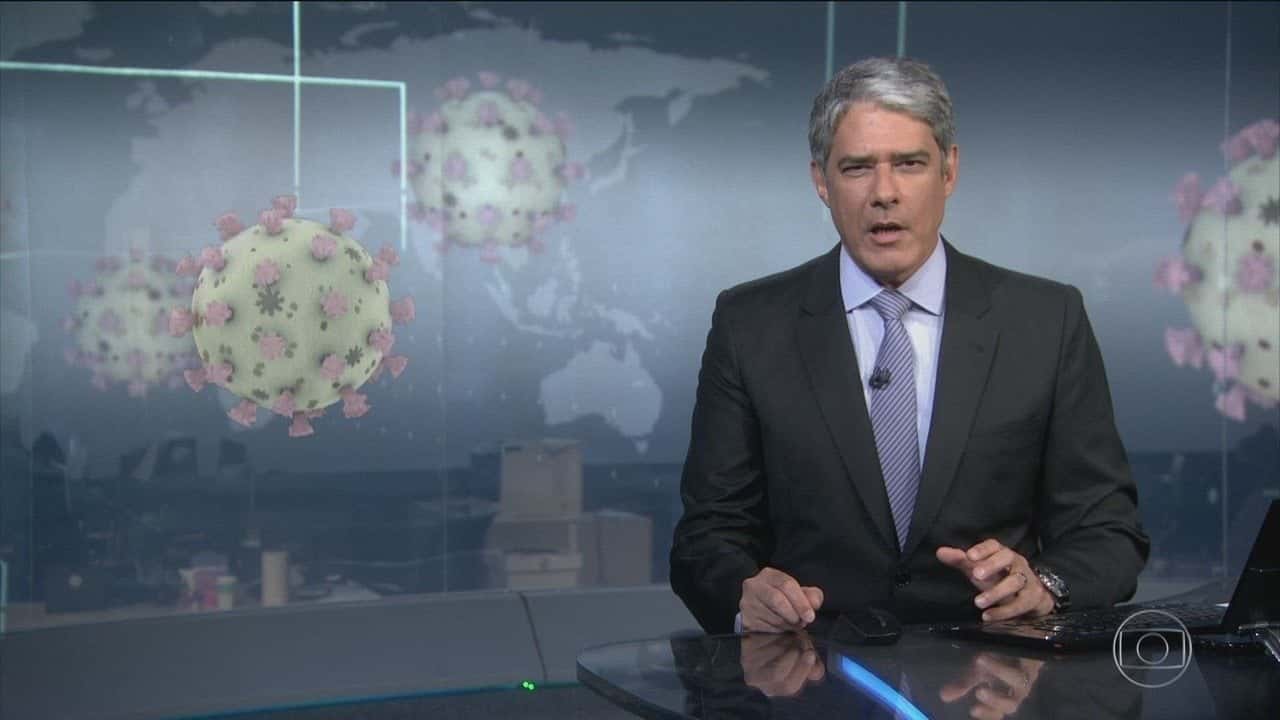 Wiliam Bonner é quem anuncia os contaminados por Coronavírus na Globo - Foto: Reprodução