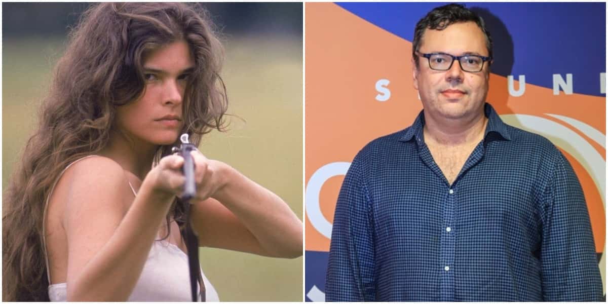 Juma (Cristiana Oliveira) em Pantanal, e João Emanuel Carneiro, autor da Globo (Foto: Divulgação/Montagem)