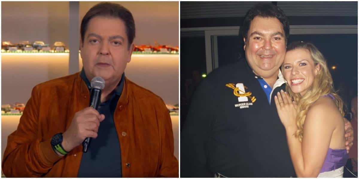 Daiane Amêndola, ex-bailarina do Faustão, com o apresentador — Foto: Arquivo pessoa