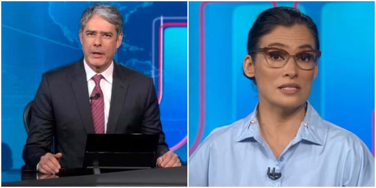 William Bonner e Renata Vasconcellos comandam o Jornal Nacional - Foto: Montagem