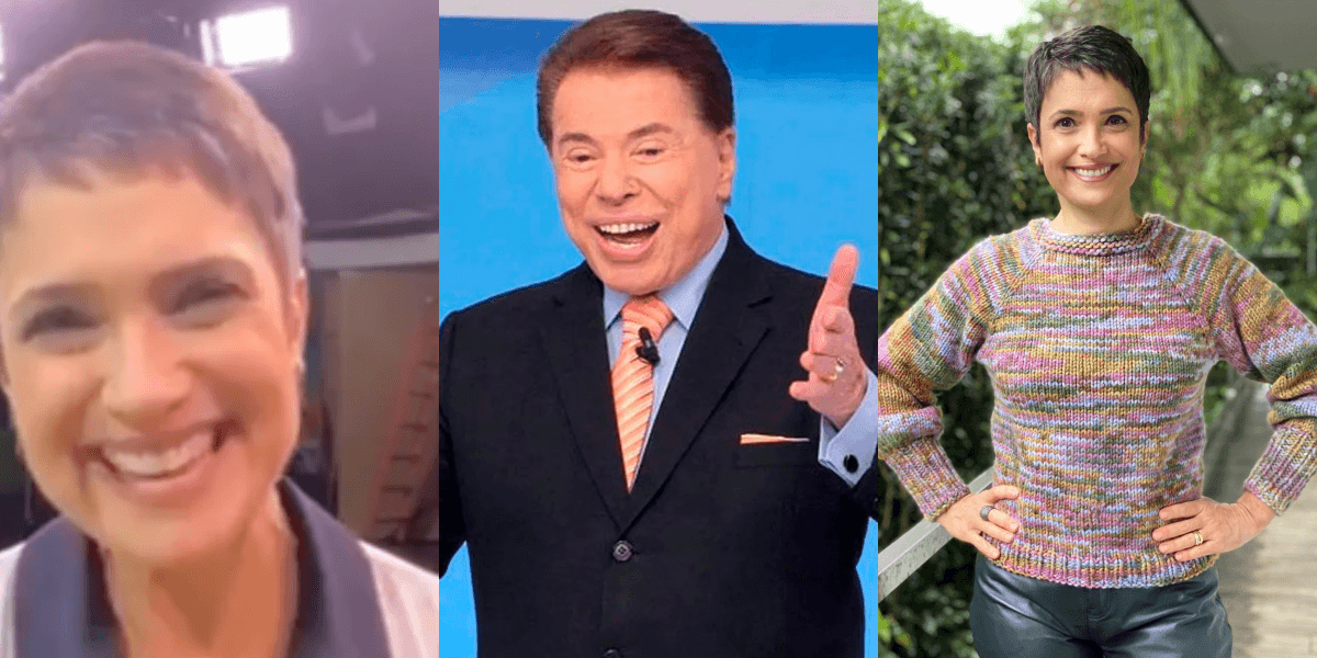 Sandra Annenberg e Silvio Santos (Foto: Montagem)