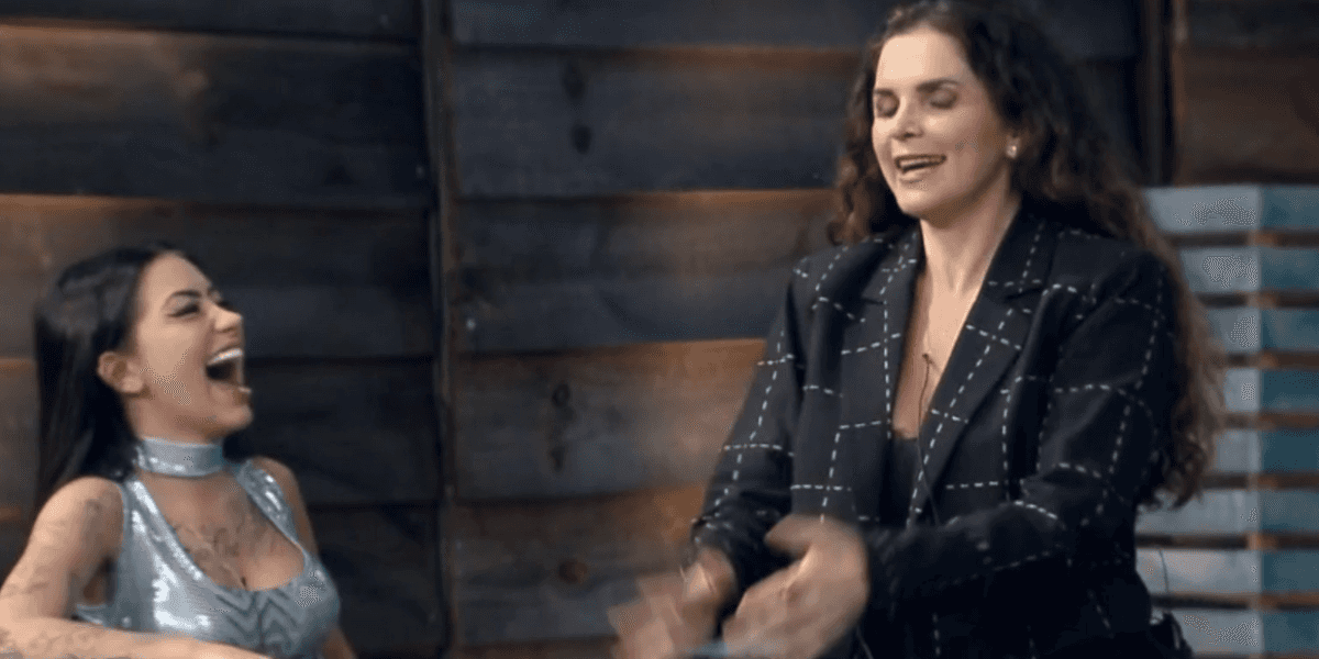 Luiza Ambiel comete gafe em A Fazenda (Foto: Reprodução)